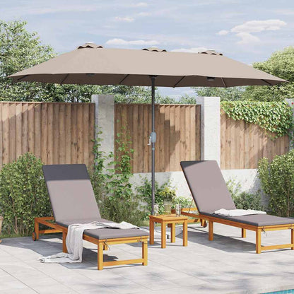Garten-Sonnenschirm Sand 370 x 197 x 239 cm