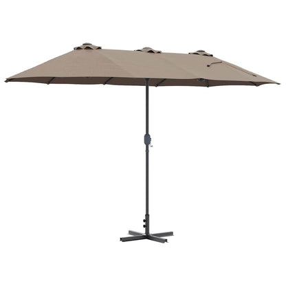 Garten-Sonnenschirm Sand 370 x 197 x 239 cm