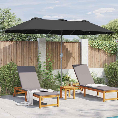 Garten-Sonnenschirm Sand 370 x 197 x 239 cm