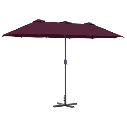 Garten-Sonnenschirm Sand 370 x 197 x 239 cm