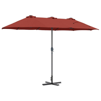 Garten-Sonnenschirm Sand 370 x 197 x 239 cm