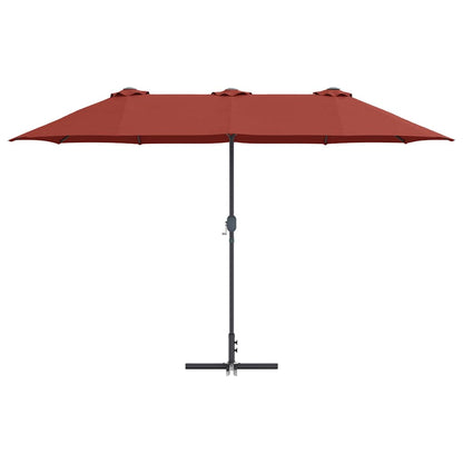 Garten-Sonnenschirm Sand 370 x 197 x 239 cm