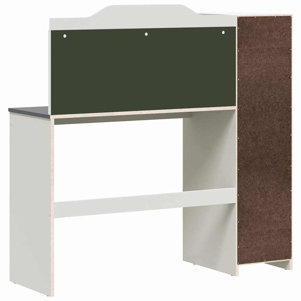 Kreidetafel Schreibtisch Weiß 120 x 45 x 118.5 cm Holzwerkstoff