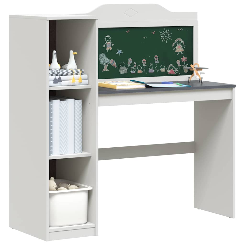 Kreidetafel Schreibtisch Weiß 120 x 45 x 118.5 cm Holzwerkstoff
