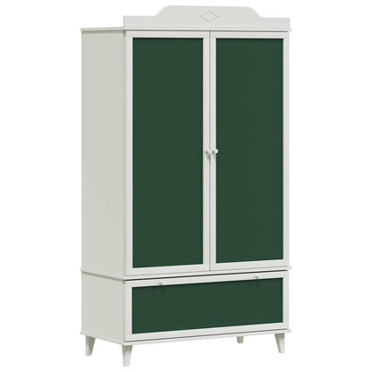 Kreidetafel Kleiderschrank ROROS Grau und Weiß 90 x 45 x 165 cm
