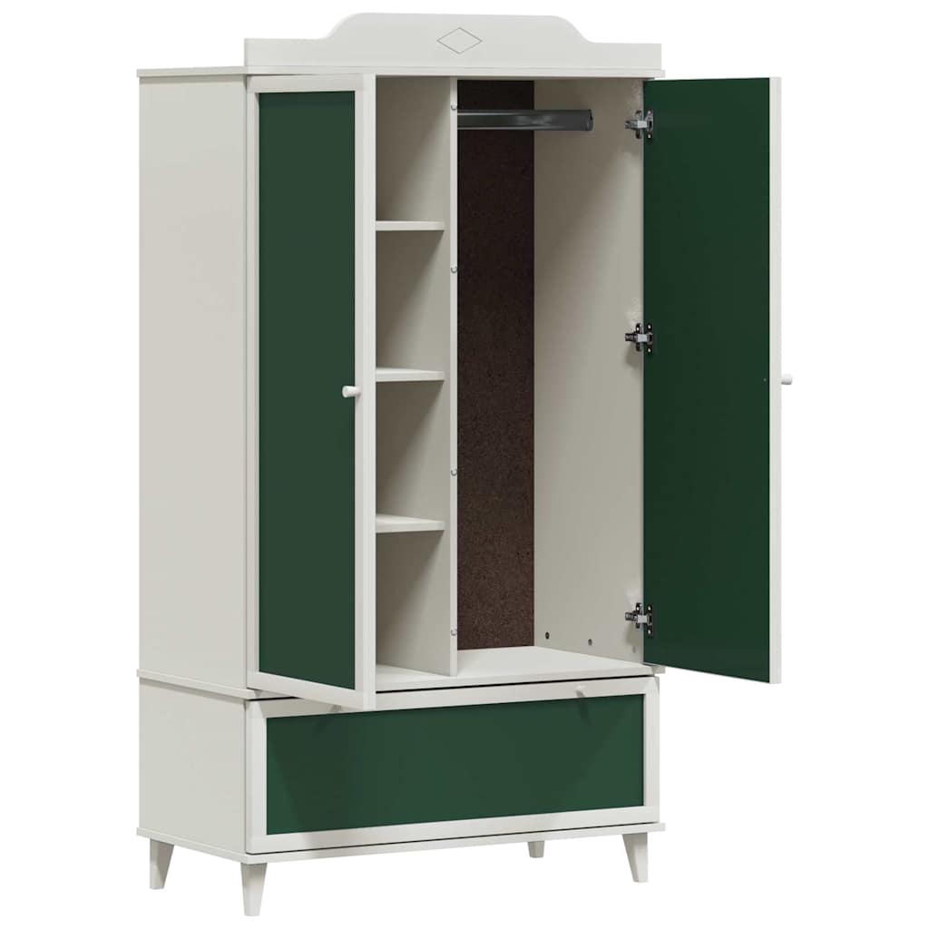 Kreidetafel Kleiderschrank ROROS Grau und Weiß 90 x 45 x 165 cm