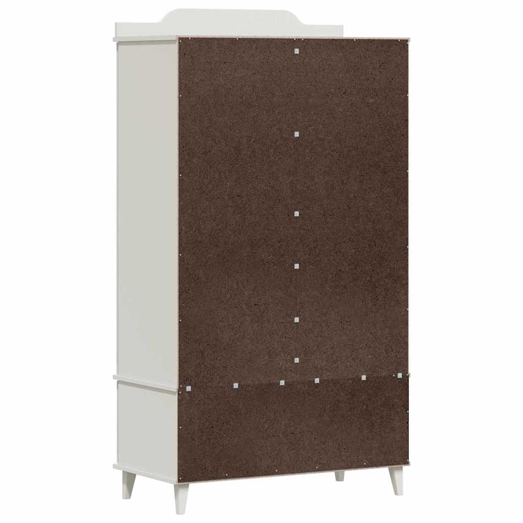 Kreidetafel Kleiderschrank ROROS Grau und Weiß 90 x 45 x 165 cm