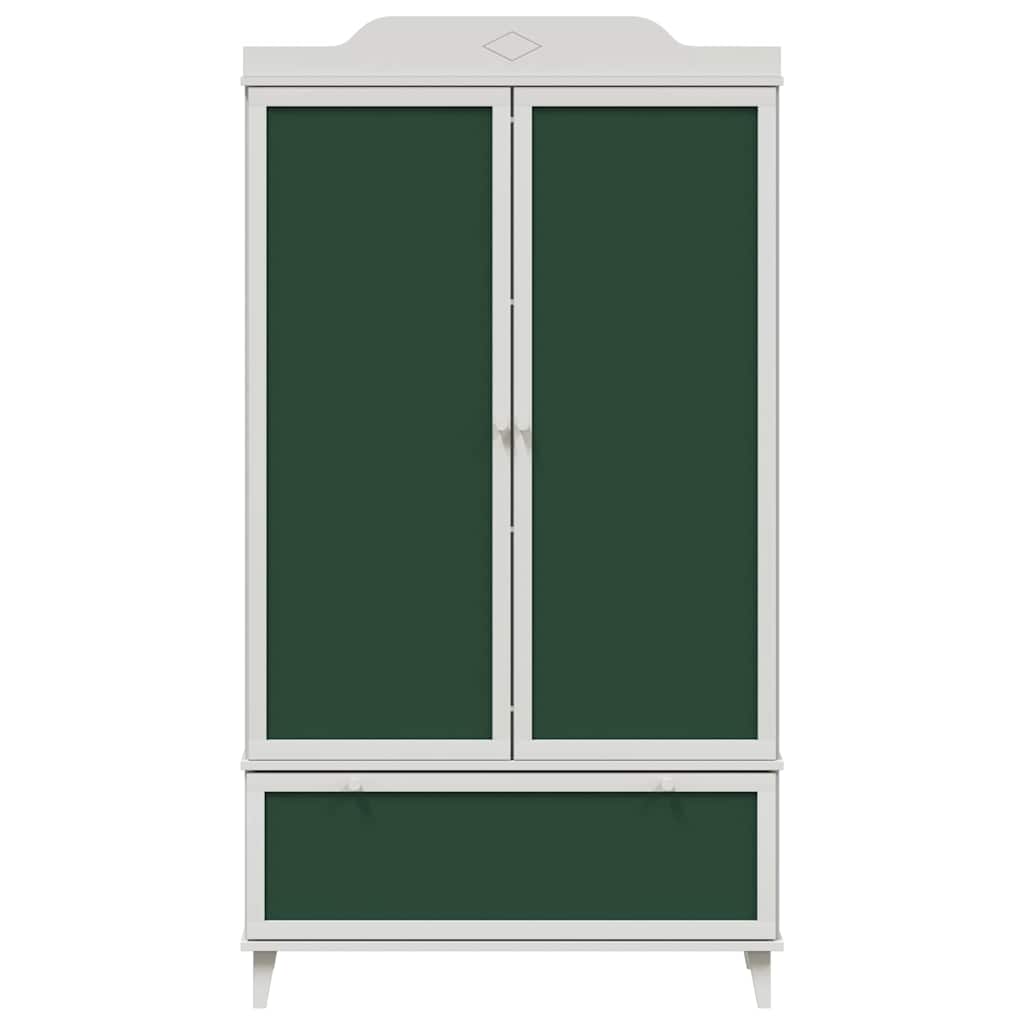 Kreidetafel Kleiderschrank ROROS Grau und Weiß 90 x 45 x 165 cm