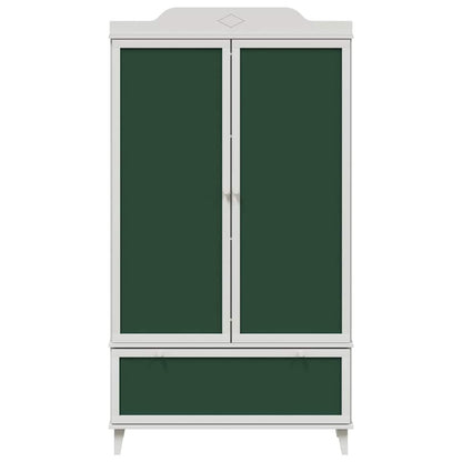Kreidetafel Kleiderschrank ROROS Grau und Weiß 90 x 45 x 165 cm