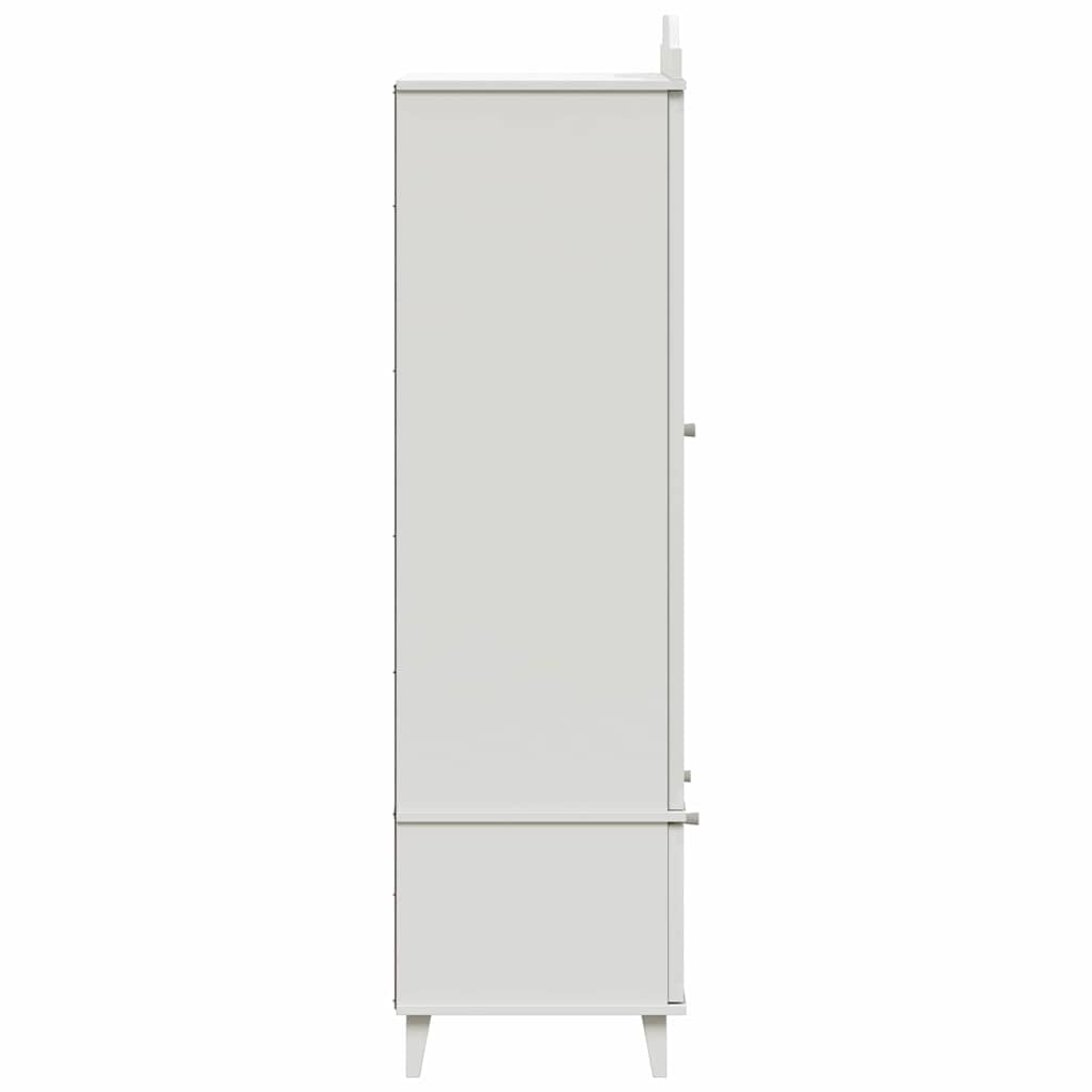 Kreidetafel Kleiderschrank ROROS Grau und Weiß 90 x 45 x 165 cm