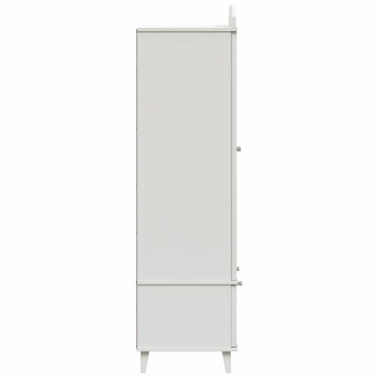 Kreidetafel Kleiderschrank ROROS Grau und Weiß 90 x 45 x 165 cm