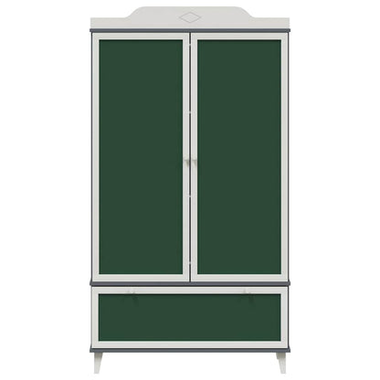 Kreidetafel Kleiderschrank ROROS Grau und Weiß 90 x 45 x 165 cm