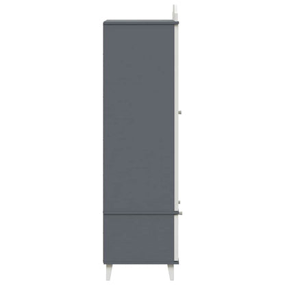 Kreidetafel Kleiderschrank ROROS Grau und Weiß 90 x 45 x 165 cm