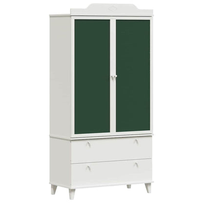 Kreidetafel Kleiderschrank ROROS Grau und Weiß 90 x 45 x 180 cm