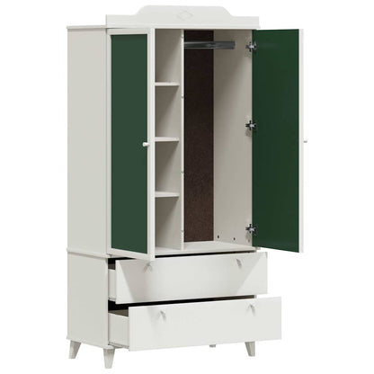 Kreidetafel Kleiderschrank ROROS Grau und Weiß 90 x 45 x 180 cm