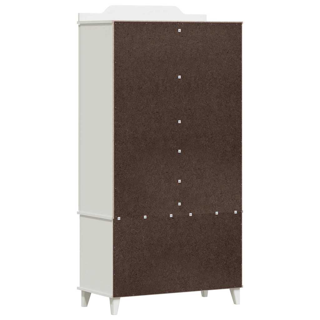 Kreidetafel Kleiderschrank ROROS Grau und Weiß 90 x 45 x 180 cm