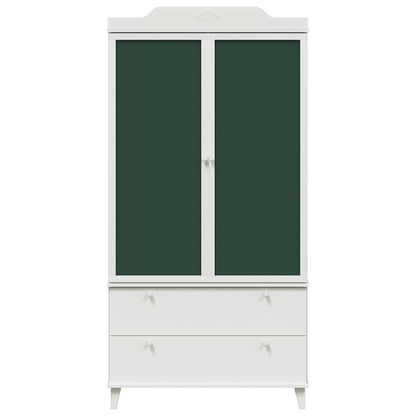 Kreidetafel Kleiderschrank ROROS Grau und Weiß 90 x 45 x 180 cm
