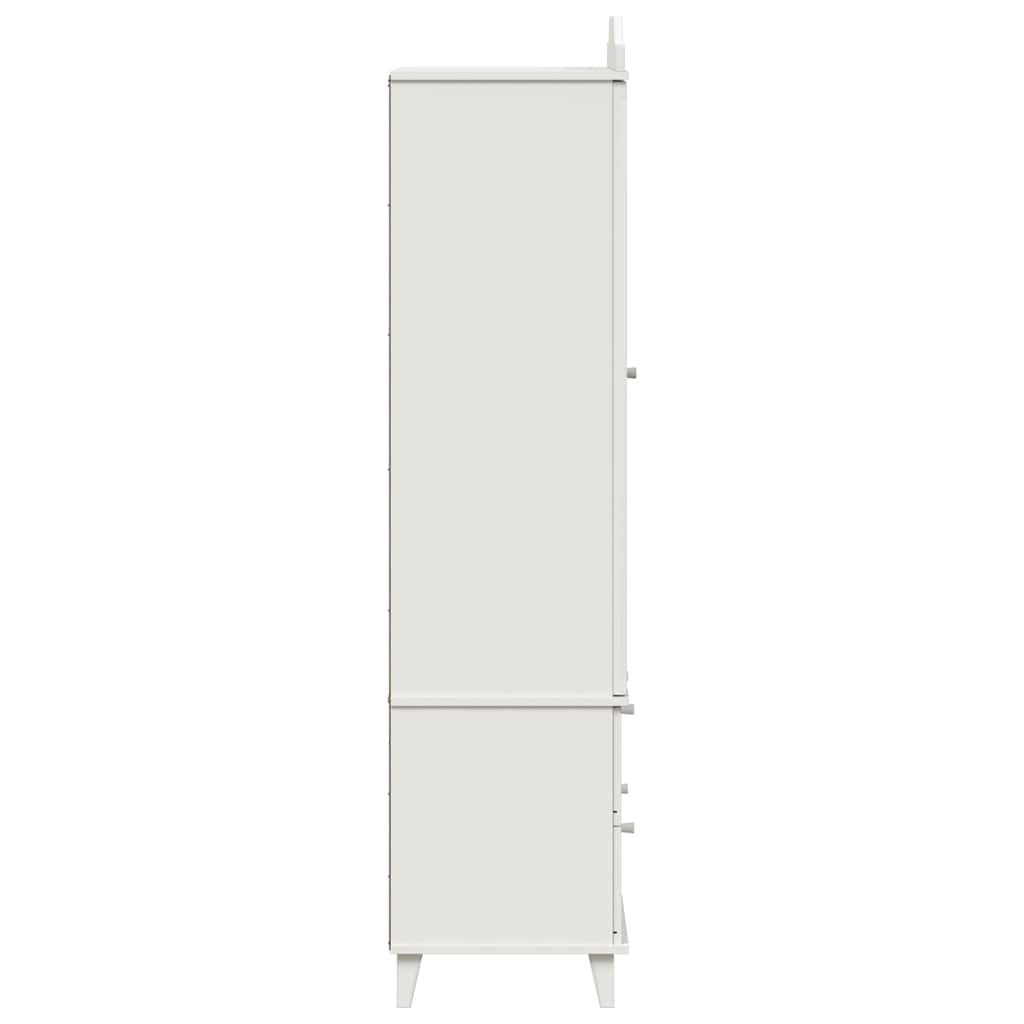 Kreidetafel Kleiderschrank ROROS Grau und Weiß 90 x 45 x 180 cm