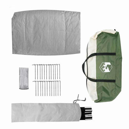 Teepee Zelt für 5 Personen Grau und Orange 545 x 450 x 295 cm