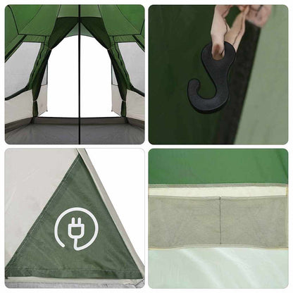 Teepee Zelt für 5 Personen Grau und Orange 545 x 450 x 295 cm