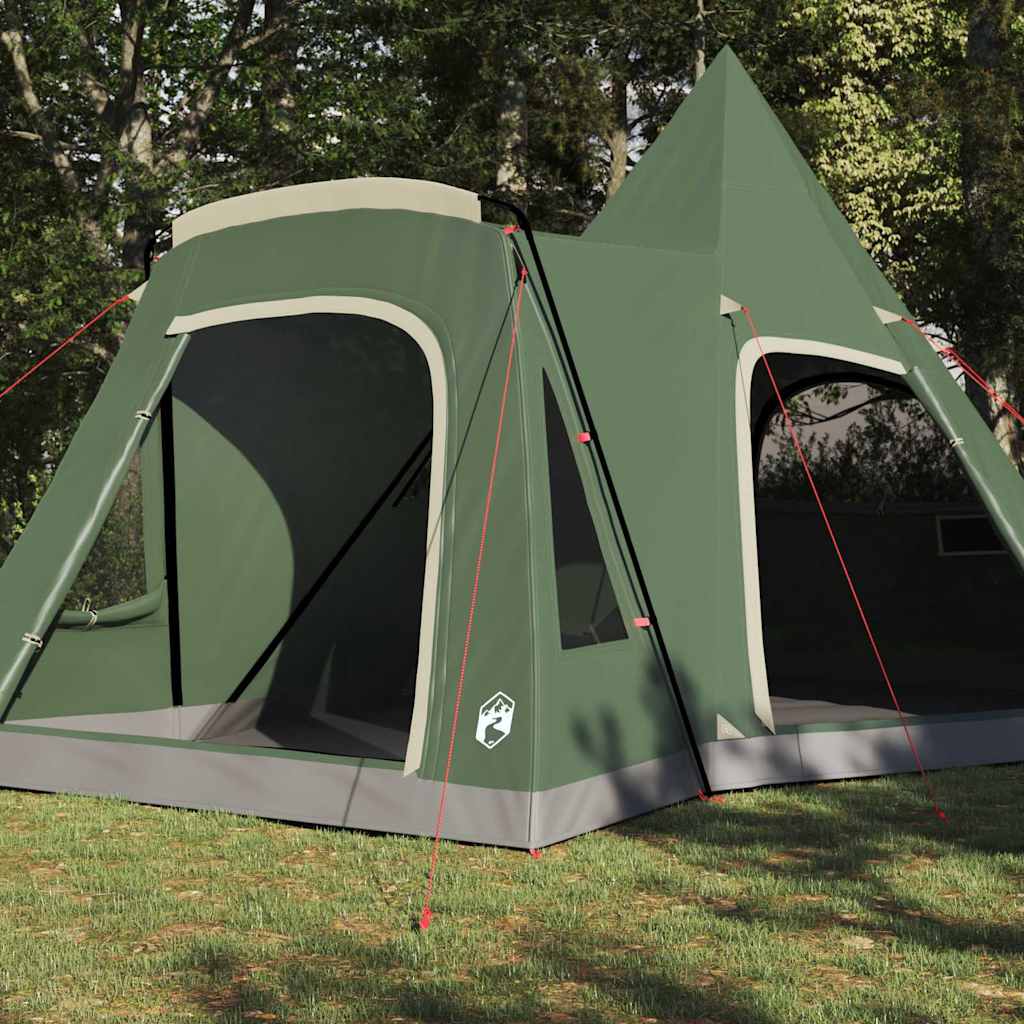 Teepee Zelt für 5 Personen Grau und Orange 545 x 450 x 295 cm