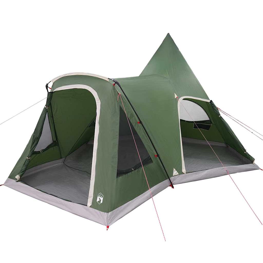 Teepee Zelt für 5 Personen Grau und Orange 545 x 450 x 295 cm