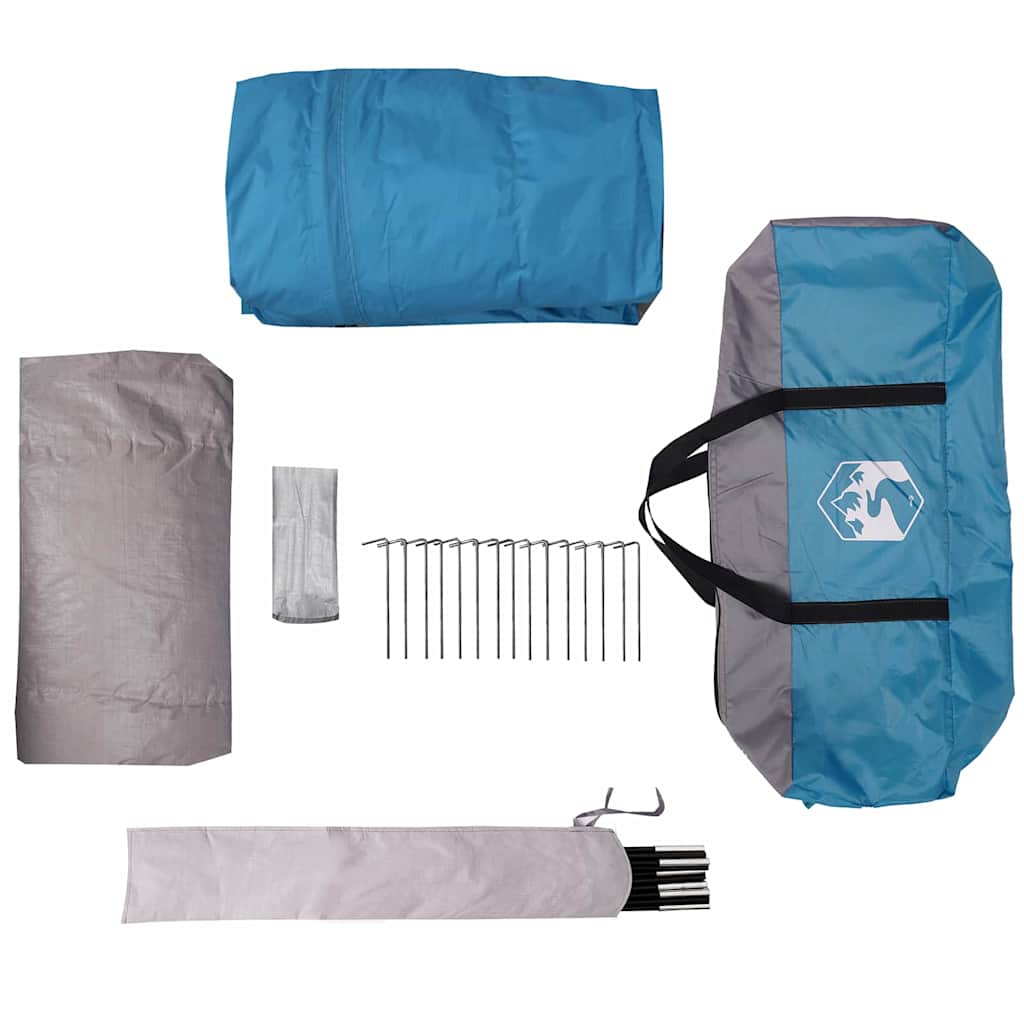 Teepee Zelt für 5 Personen Grau und Orange 545 x 450 x 295 cm