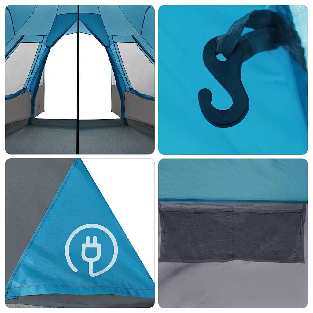 Teepee Zelt für 5 Personen Grau und Orange 545 x 450 x 295 cm
