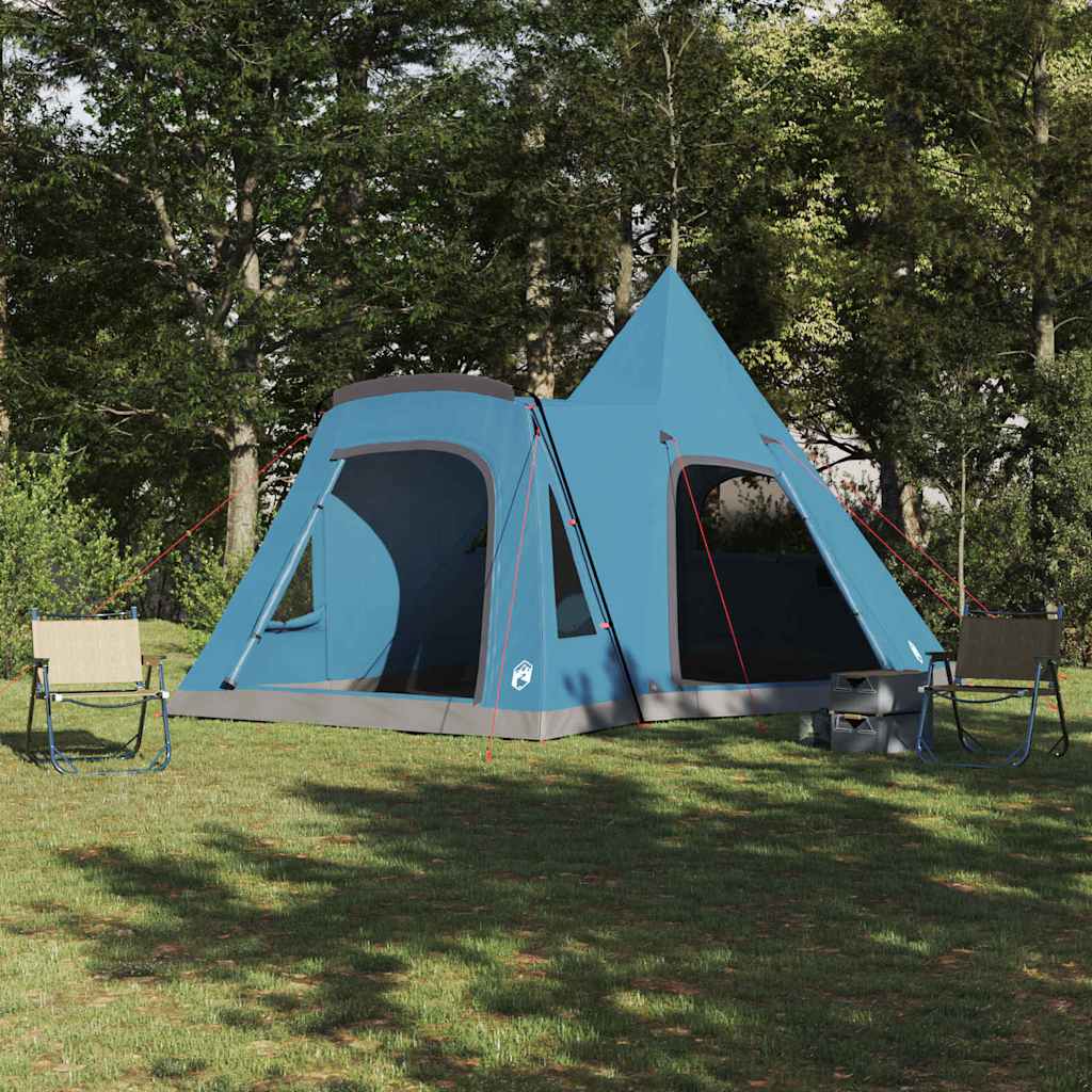 Teepee Zelt für 5 Personen Grau und Orange 545 x 450 x 295 cm