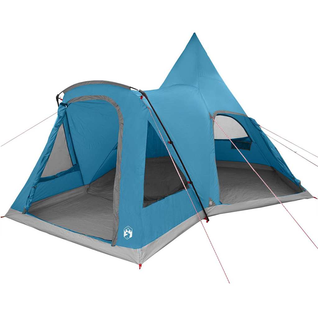 Teepee Zelt für 5 Personen Grau und Orange 545 x 450 x 295 cm