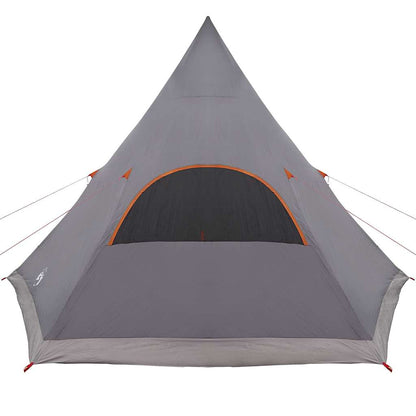 Teepee Zelt für 5 Personen Grau und Orange 545 x 450 x 295 cm