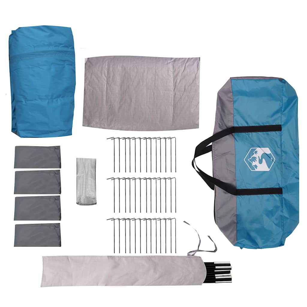 Familienzelt für 20 Personen Grau und Orange 745 x 700 x 217 cm