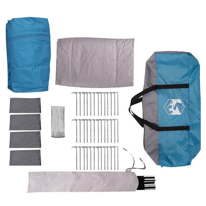 Familienzelt für 20 Personen Grau und Orange 745 x 700 x 217 cm