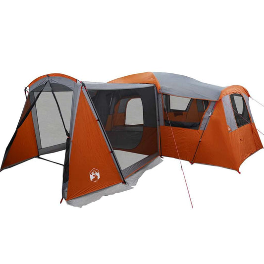 Familienzelt für 20 Personen Grau und Orange 745 x 700 x 217 cm