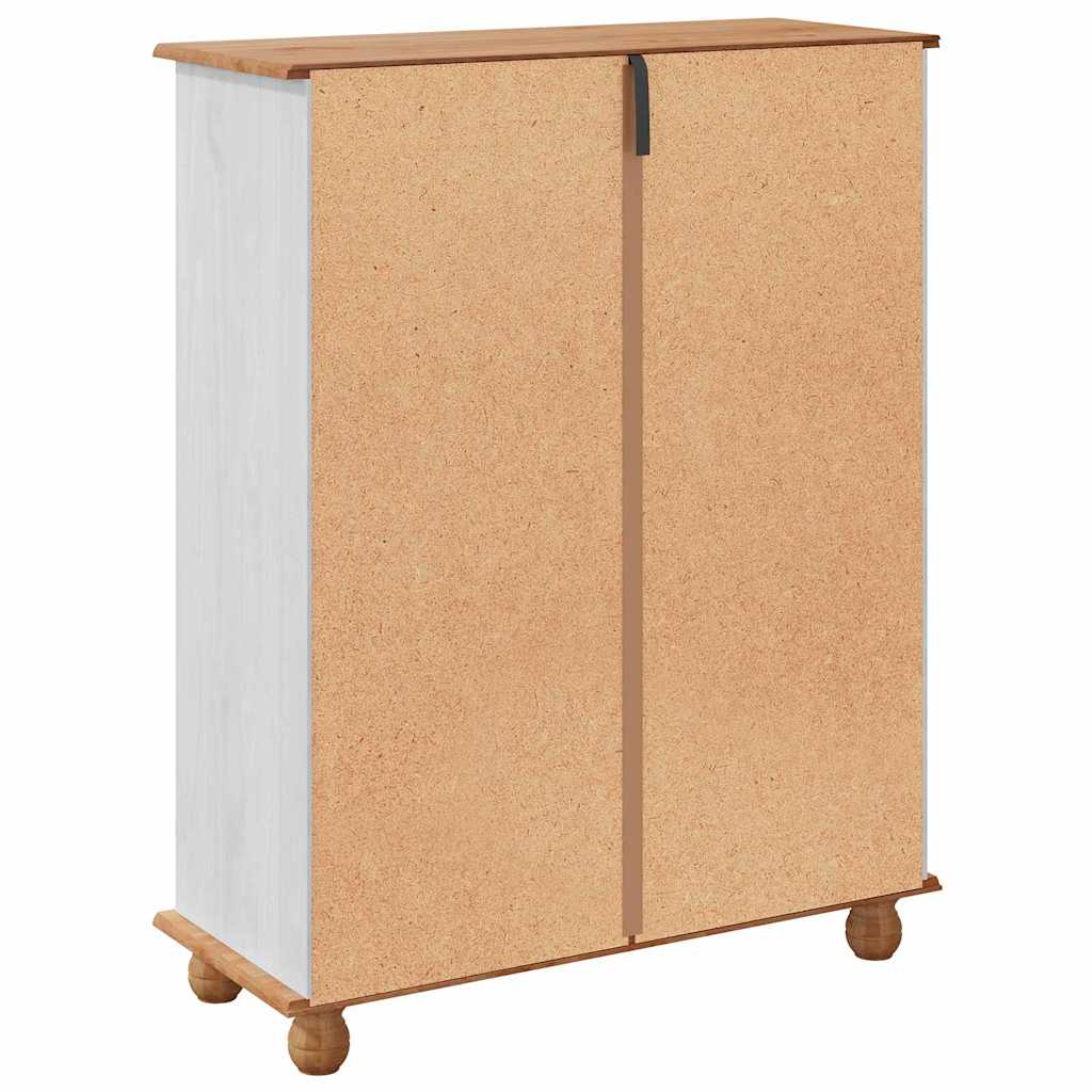 Schuhschrank Askim 85 X 35 X 108 Cm Massives Kiefernholz