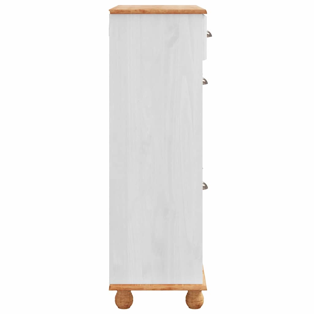 Schuhschrank Askim 85 X 35 X 108 Cm Massives Kiefernholz