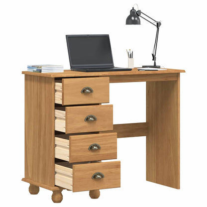 Schreibtisch Askim 95 X 40 X 75 Cm Massives Kiefernholz
