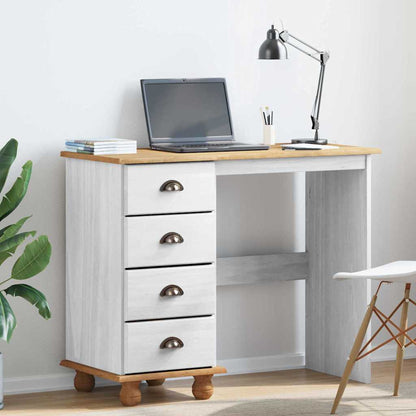Schreibtisch Askim 95 X 40 X 75 Cm Massives Kiefernholz