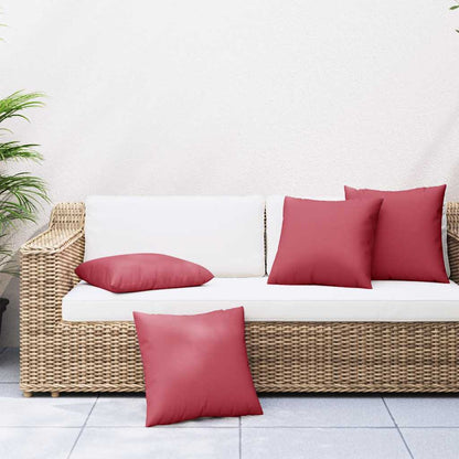 Sofakissen 4 Stk. Rot Karomuster 50x50 cm Stoff