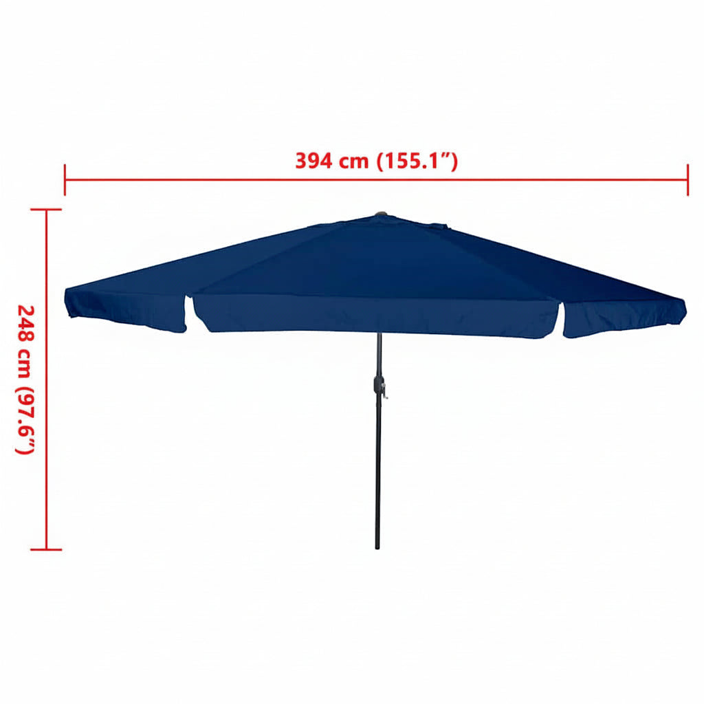 Garten-Sonnenschirm 394 X 394 X 248 Cm Polyester Und Stahl