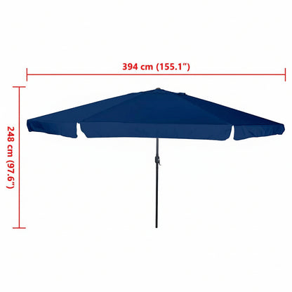 Garten-Sonnenschirm 394 X 394 X 248 Cm Polyester Und Stahl