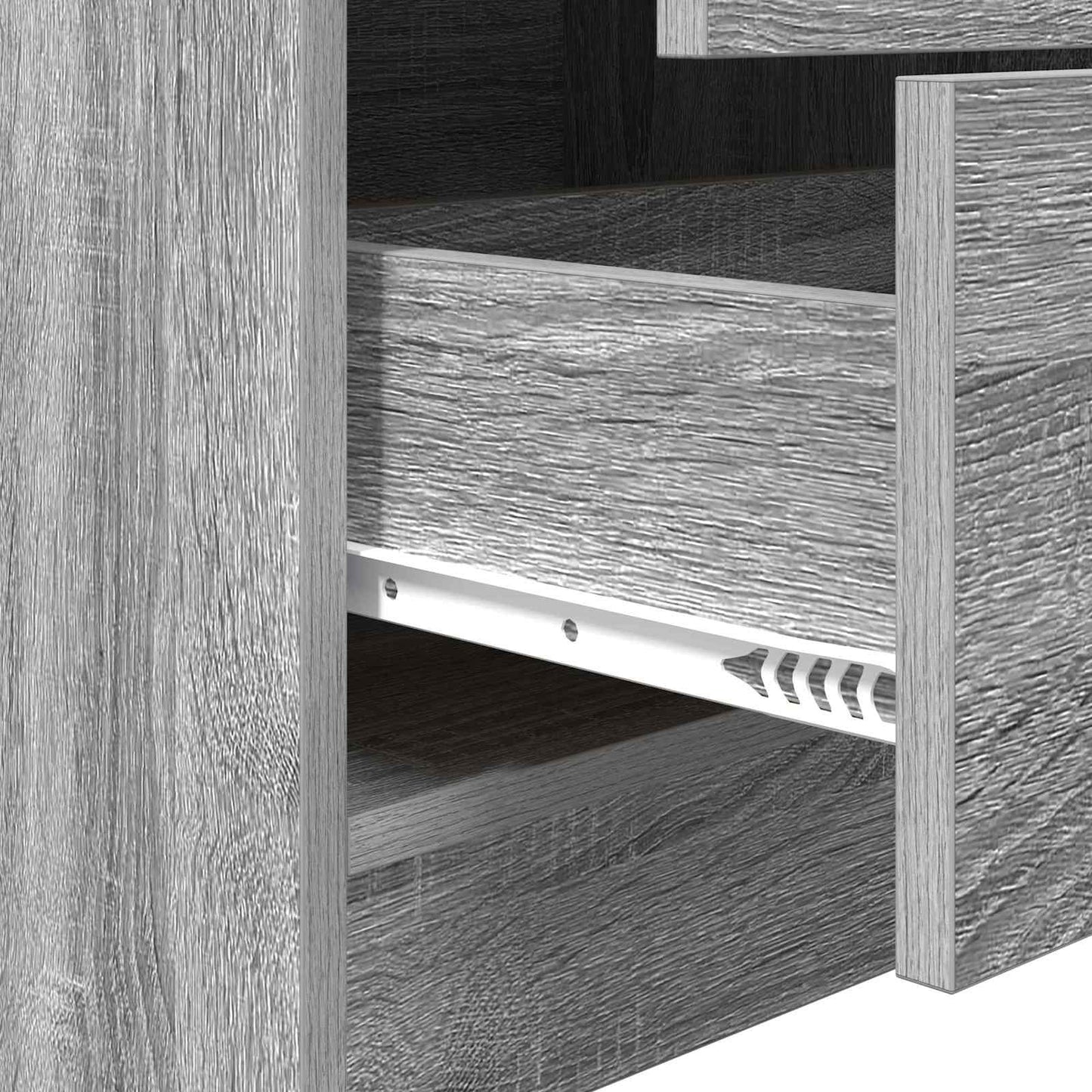 Schreibtisch Mit Schubladen Mit Regal 2 Pcs Graues Sonoma