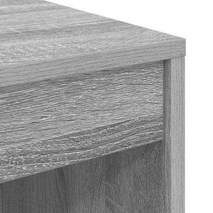 Schreibtisch Mit Schubladen Mit Regal 2 Pcs Graues Sonoma