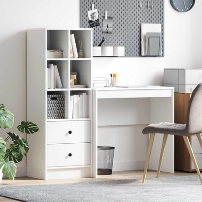 Schreibtisch Mit Schubladen Mit Regal 2 Pcs Graues Sonoma