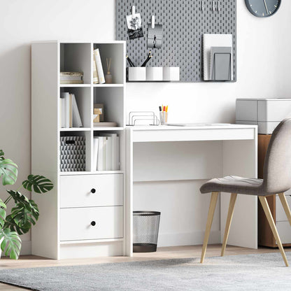 Schreibtisch Mit Schubladen Mit Regal 2 Pcs Graues Sonoma