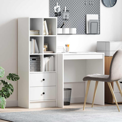 Schreibtisch Mit Schubladen Mit Regal 2 Pcs Graues Sonoma