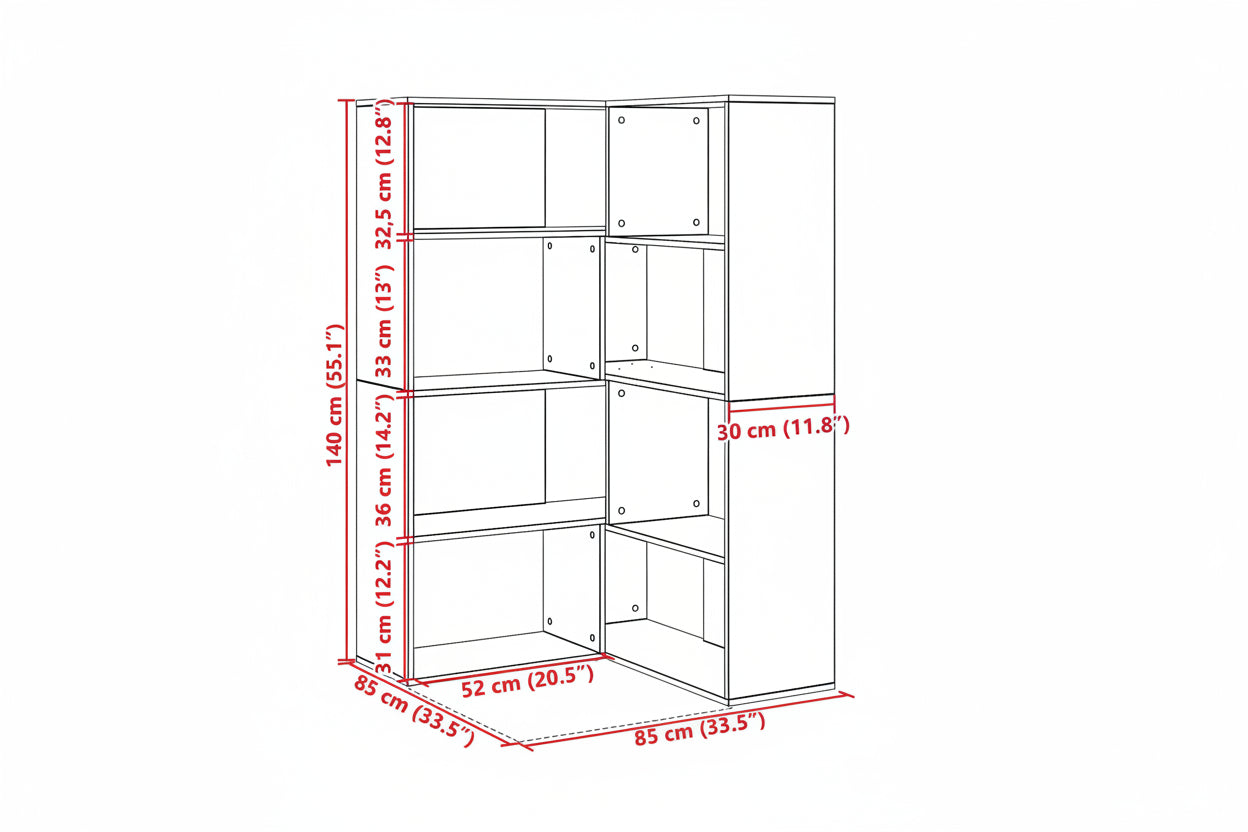 Kleiderschrank 6 Ebenen 85 X 85 X 140 Cm Holzwerkstoff