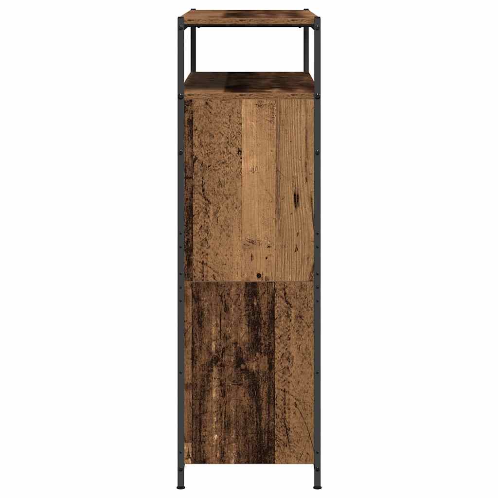 Schuhschrank mit 4 Klappen Braun Eiche-Optik 100x34x112 cm