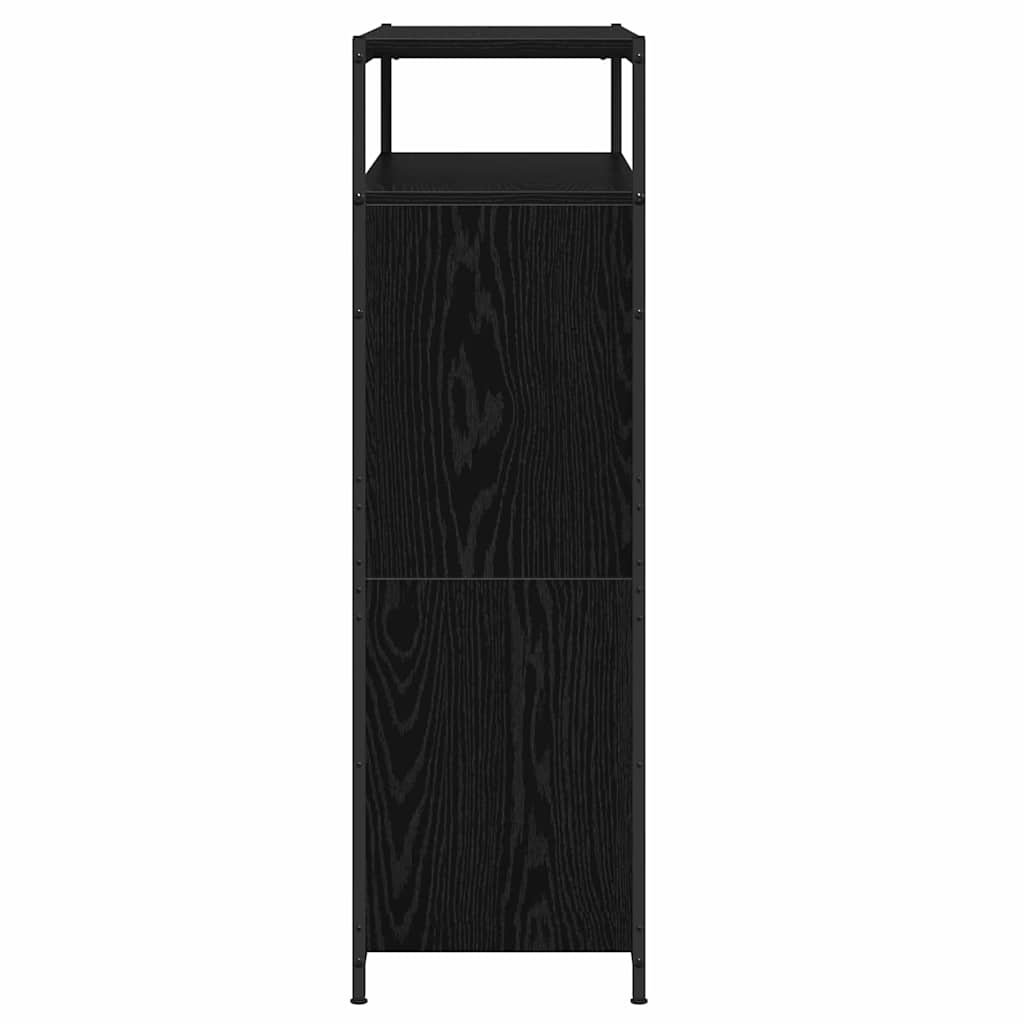 Schuhschrank mit 4 Klappen Braun Eiche-Optik 100x34x112 cm