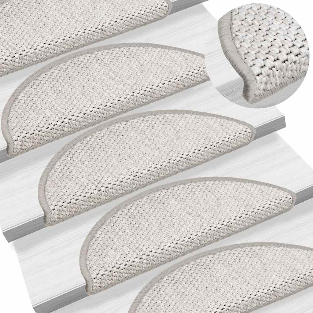 Treppenmatten Selbstklebend Sisal-Optik 15 Stk. 56x17x3cm Blau